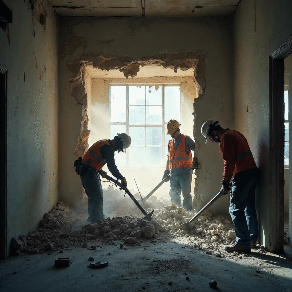 Abbrucharbeiten in Innenräumen sicher & effizient meistern